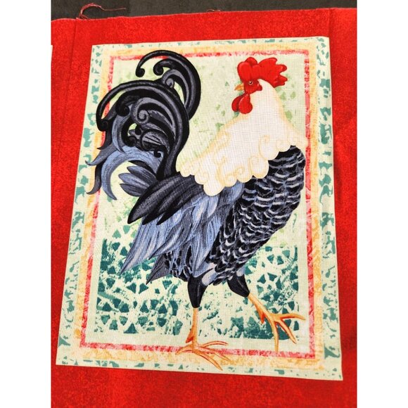 Rooster Fabric Panel By Henry Glass & Co. For Quilts & Crafts 44" x 25" Panel - Picture 7 of 16